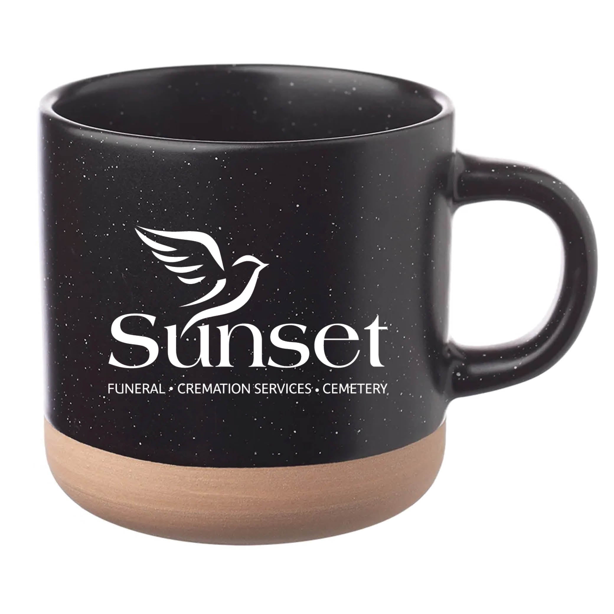 Cosmic Speckled Clay Coffee Mug 11 oz Black