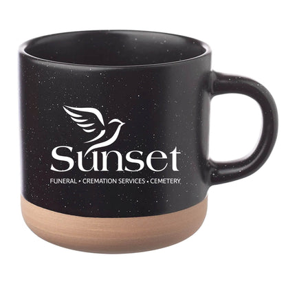 Cosmic Speckled Clay Coffee Mug 11 oz Black