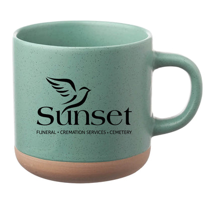 Cosmic Speckled Clay Coffee Mug 11 oz Mint