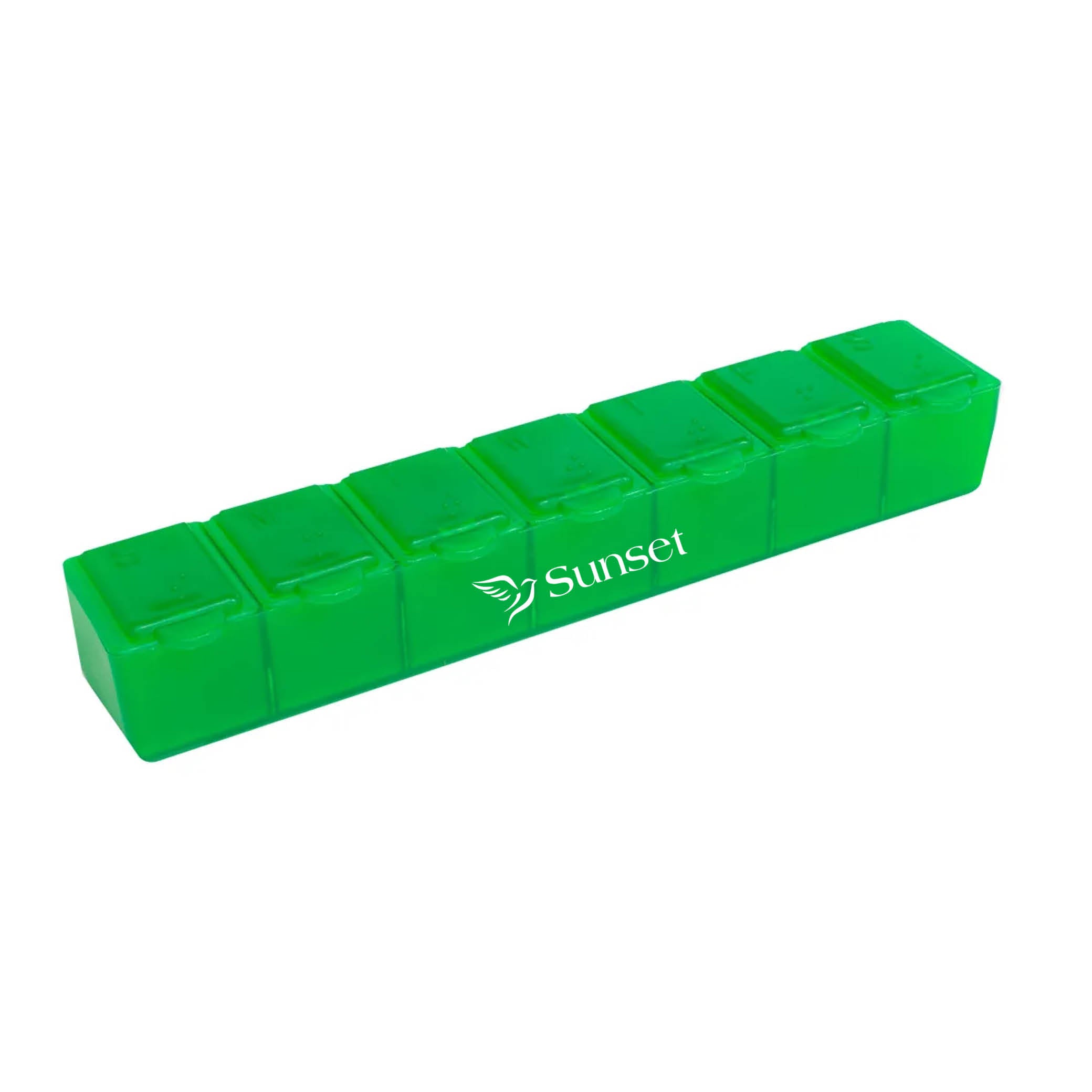7 Day Pill Box Translucent Green