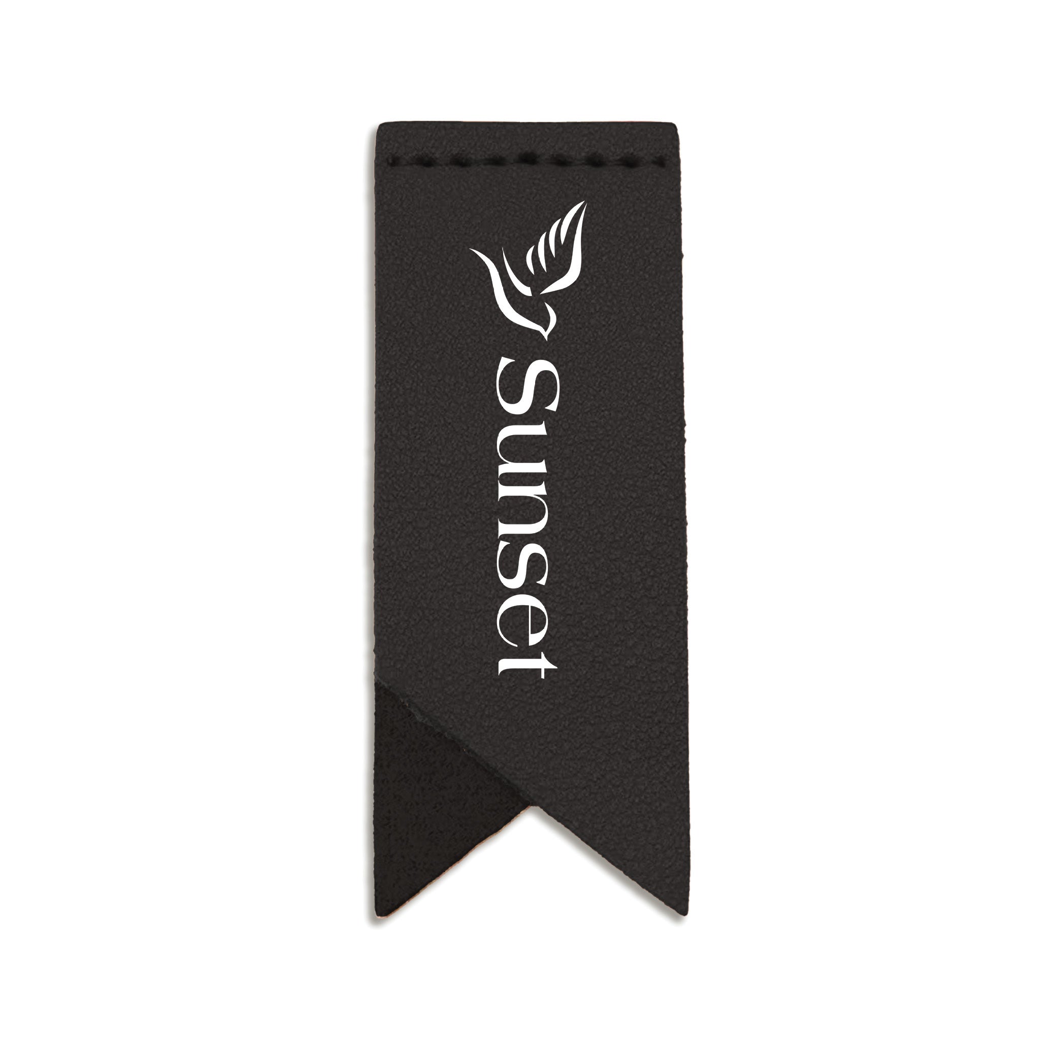 Handmade Leather Bookmark Corner Marker Clip Read Sign Black