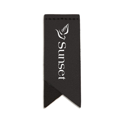 Handmade Leather Bookmark Corner Marker Clip Read Sign Black