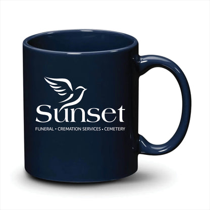 Malibu Mug Navy Blue White Logo