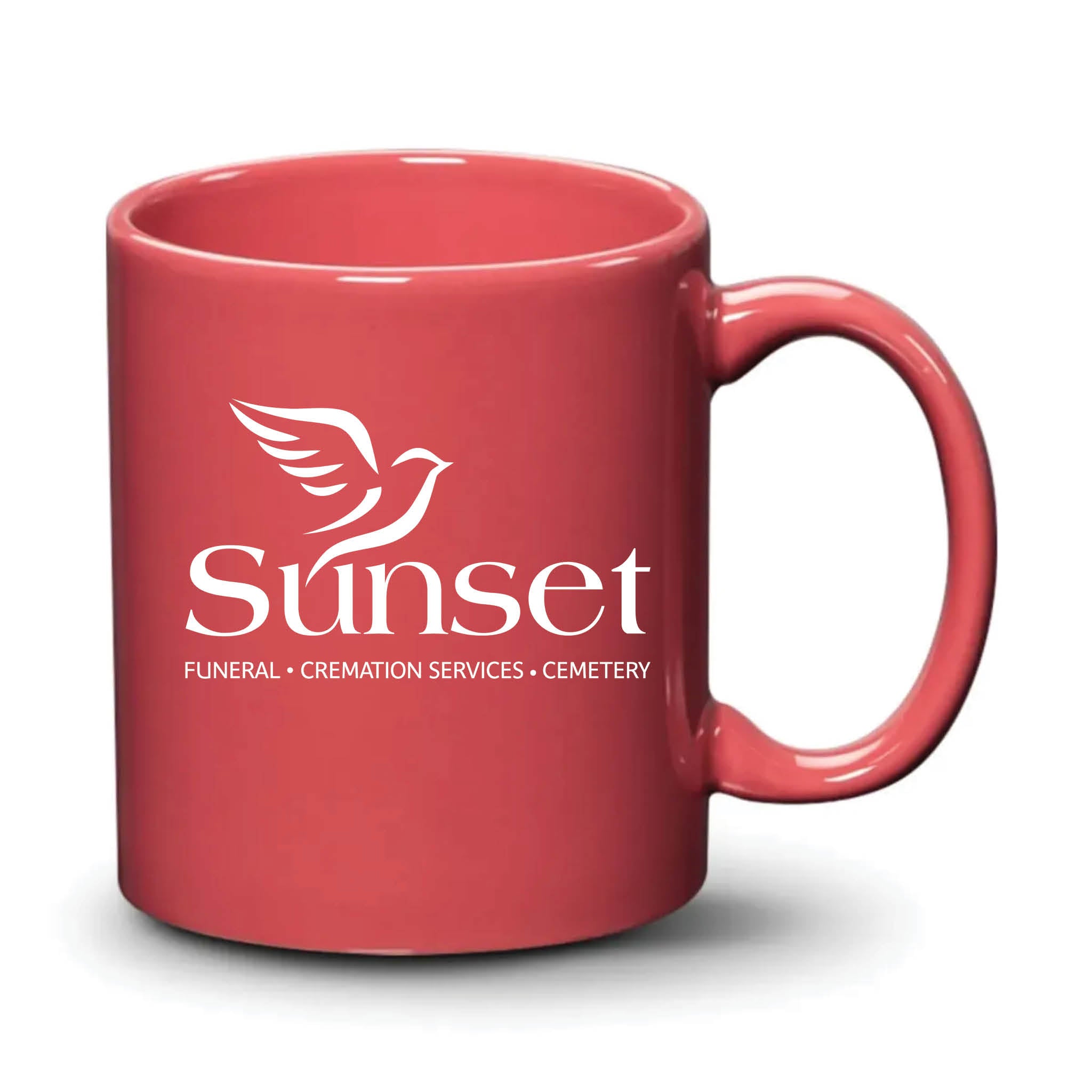 Malibu Mug Coral White Logo