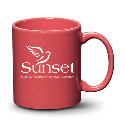 Malibu Mug Coral White Logo