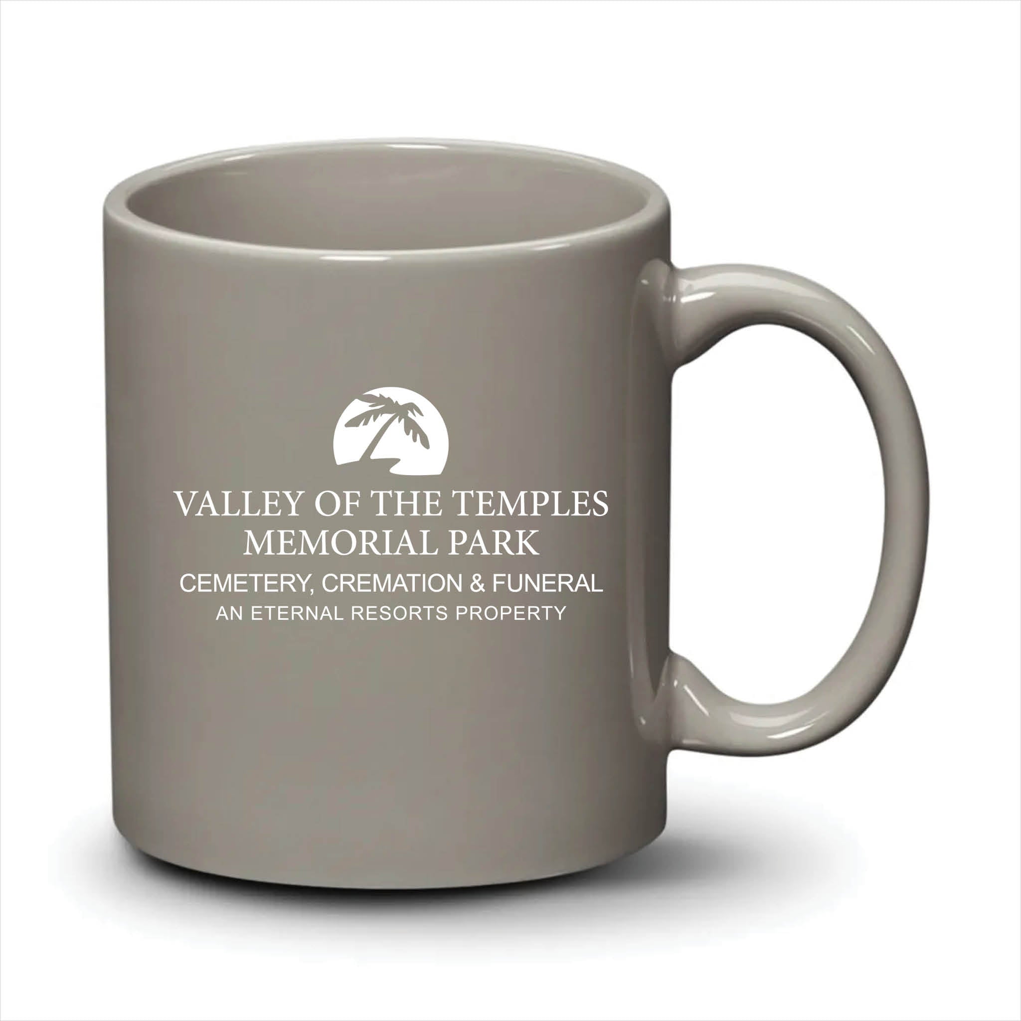 Malibu Mug Light Grey White Logo