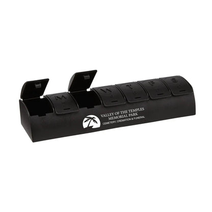 QuickCare 7-Day Med Minder Pill Box Black