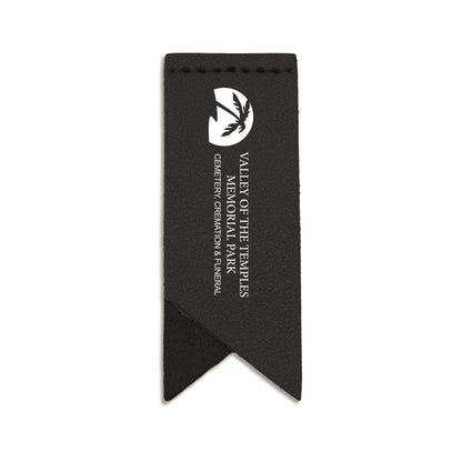 Handmade Leather Bookmark Corner Marker Clip Read Sign Black
