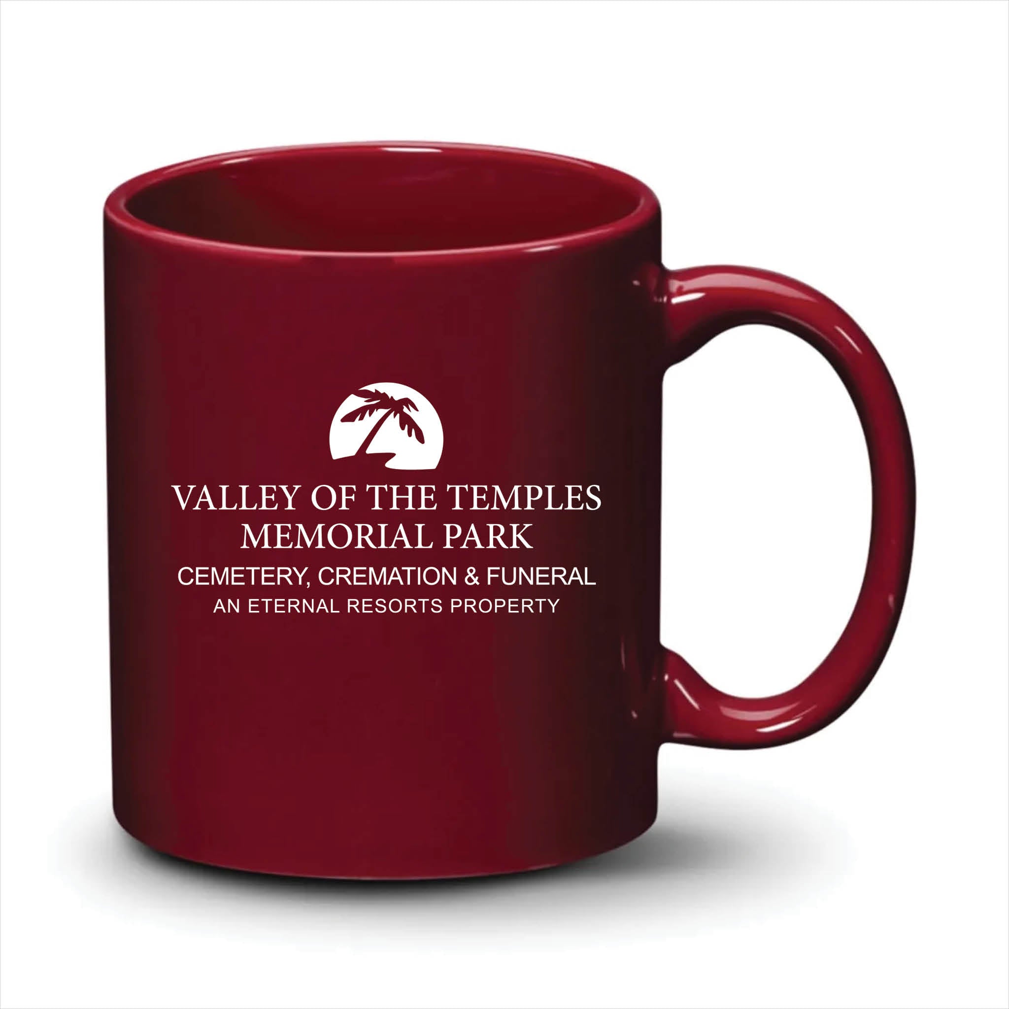 Malibu Mug Burgundy White Logo