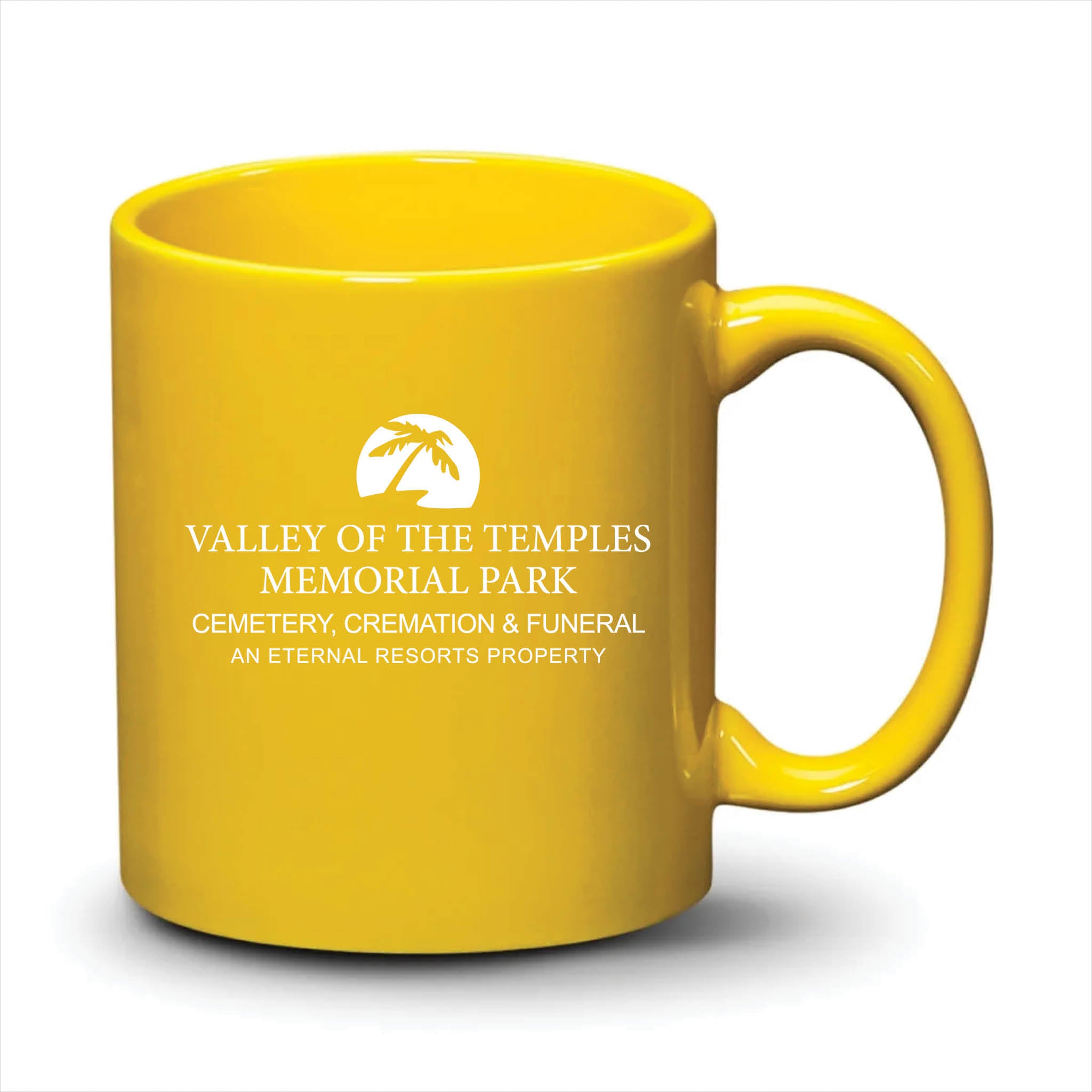 Malibu Mug Bright Yellow White Logo