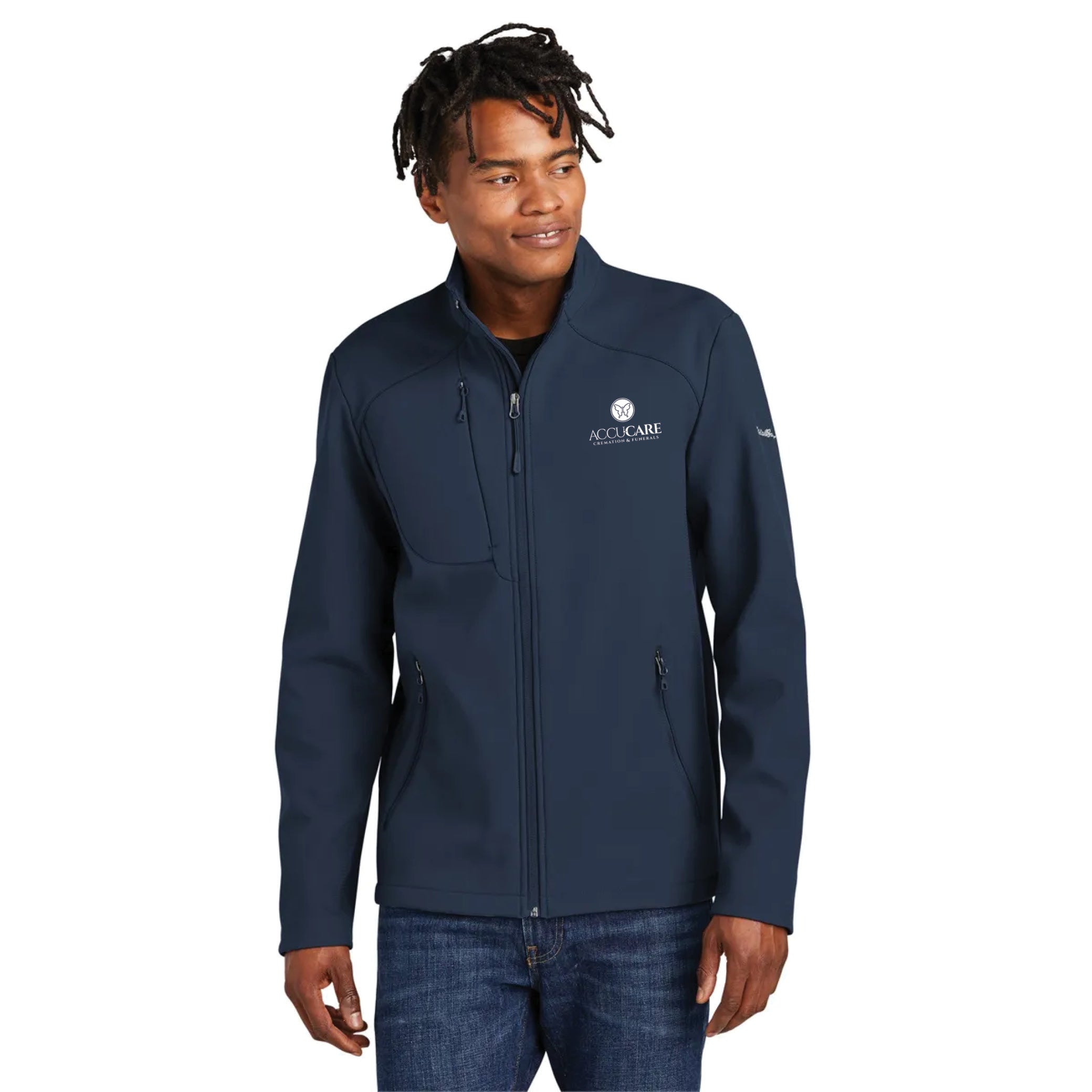 Eddie Bauer Stretch Soft Shell Jacket Navy Blue
