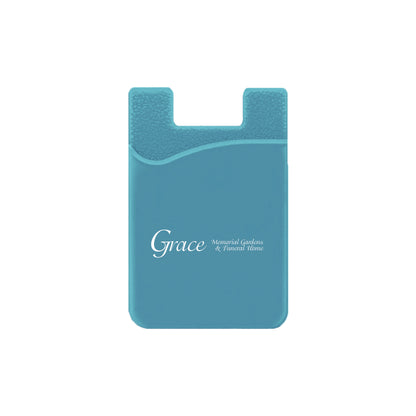 Silicone Wallet Case MOQ 50 PCS Light Blue