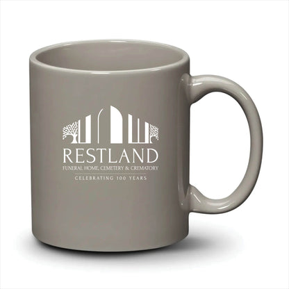 Malibu Mug Light Grey White Logo