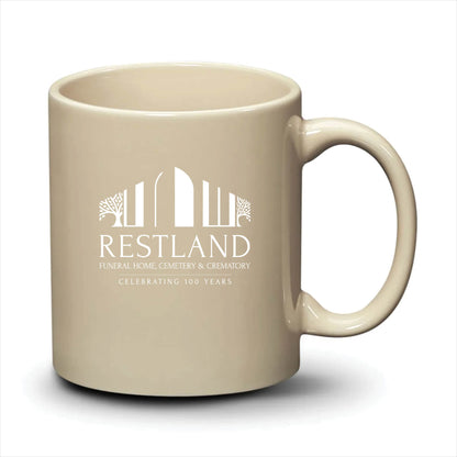 Malibu Mug Almond White Logo